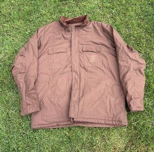 NRA 1871 Brown Cotton Canvas Jacket Size XL Mens Fleece Lining Coat Hunting